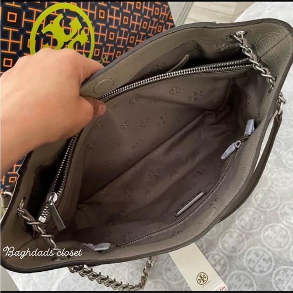 Tory burch britten small slouchy shoulder tote bag - Picture 8 of 14